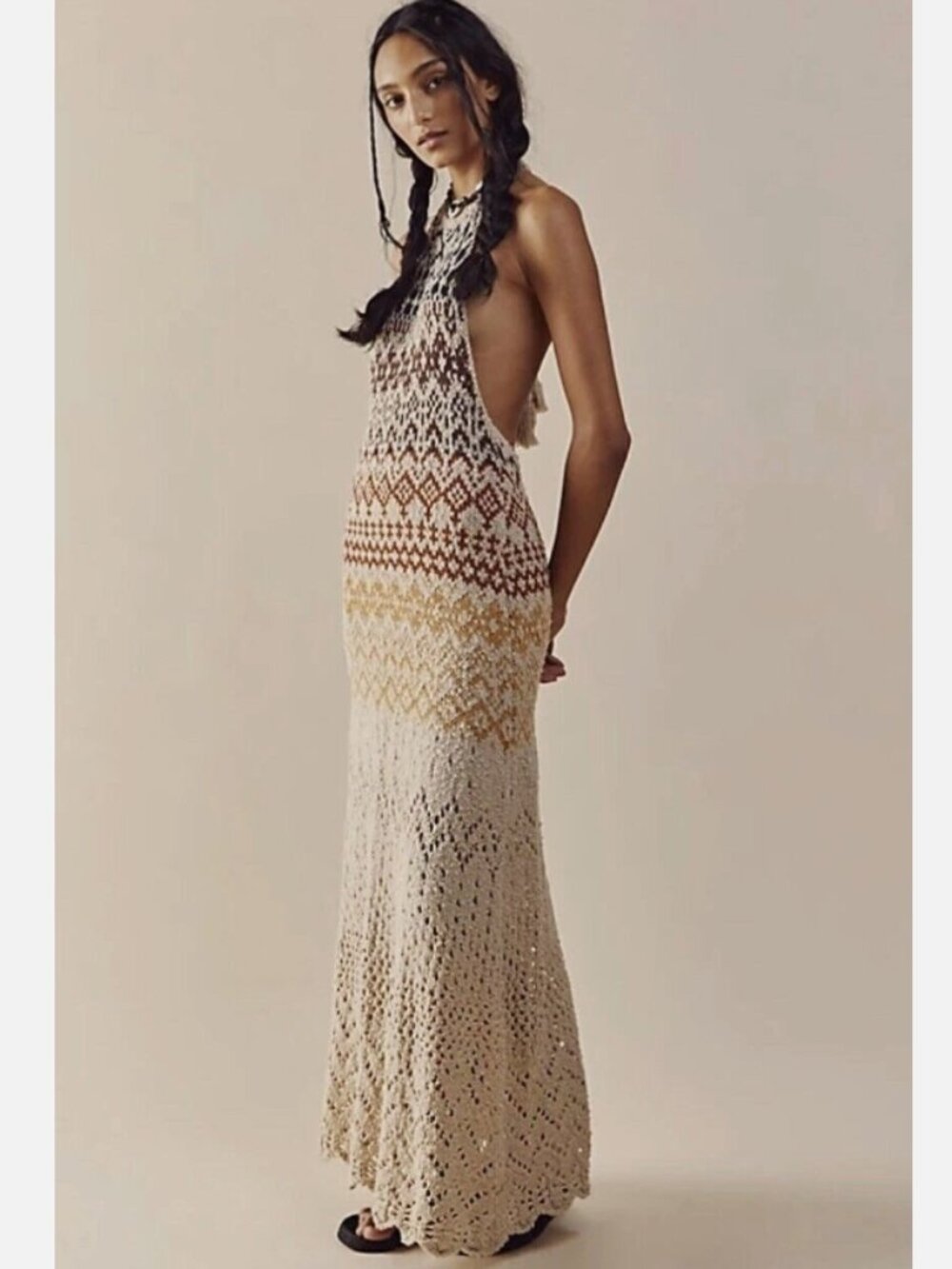 New Free People Ikat Oasis Maxi Dress Size Large MSRP: $248 - Picture 2 of 4